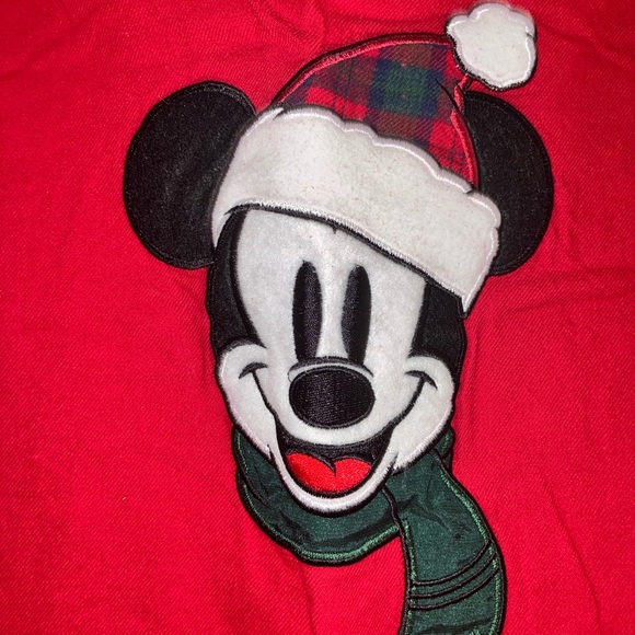 Disney Mickey Mouse Embroidered Nightgown Red Size Large - Picture 2 of 6